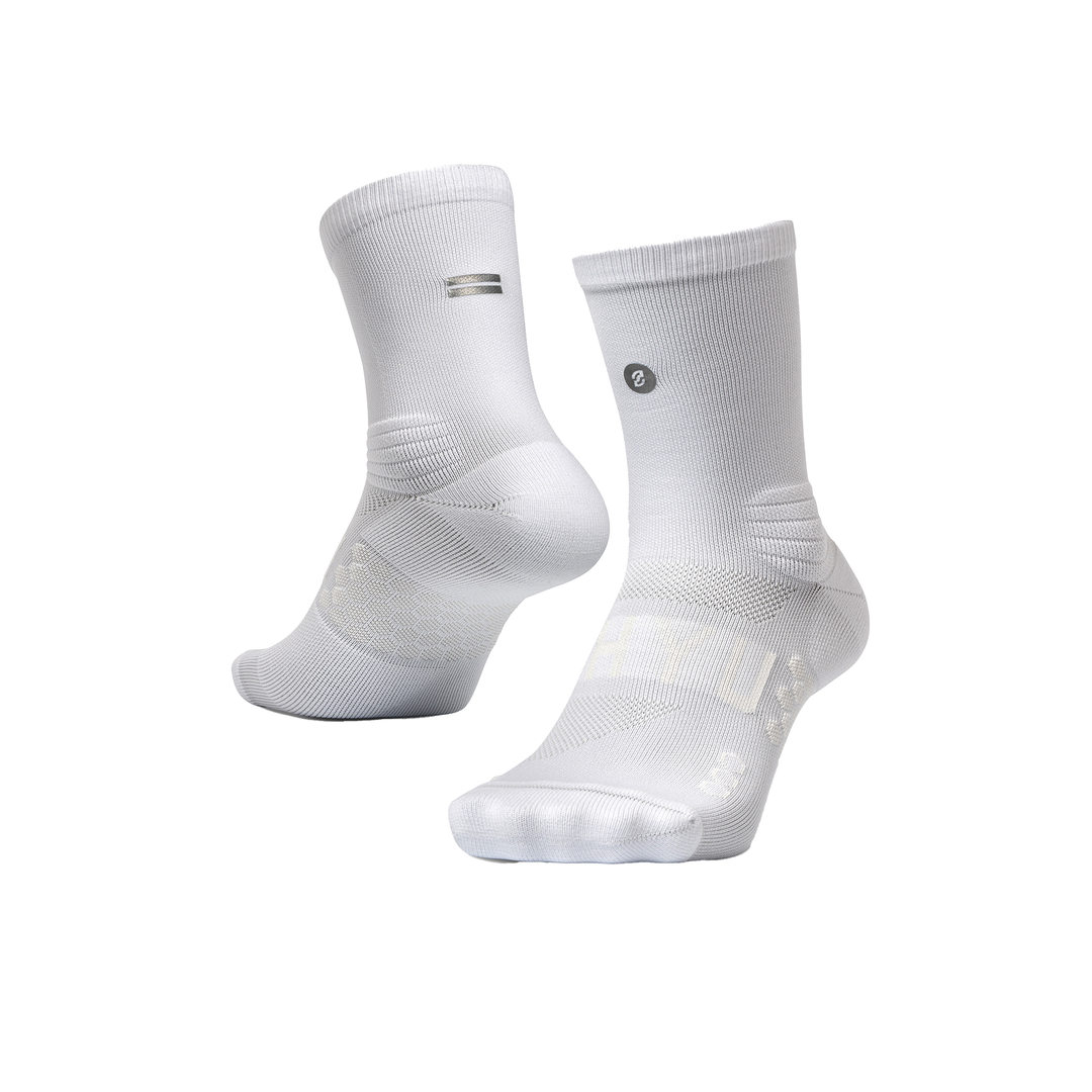 SHYU Racing Half Crew Socks - White/White/White