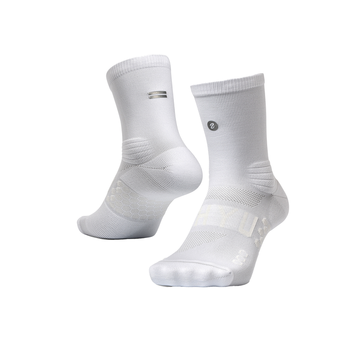 SHYU Racing Half Crew Socks - White/White/White