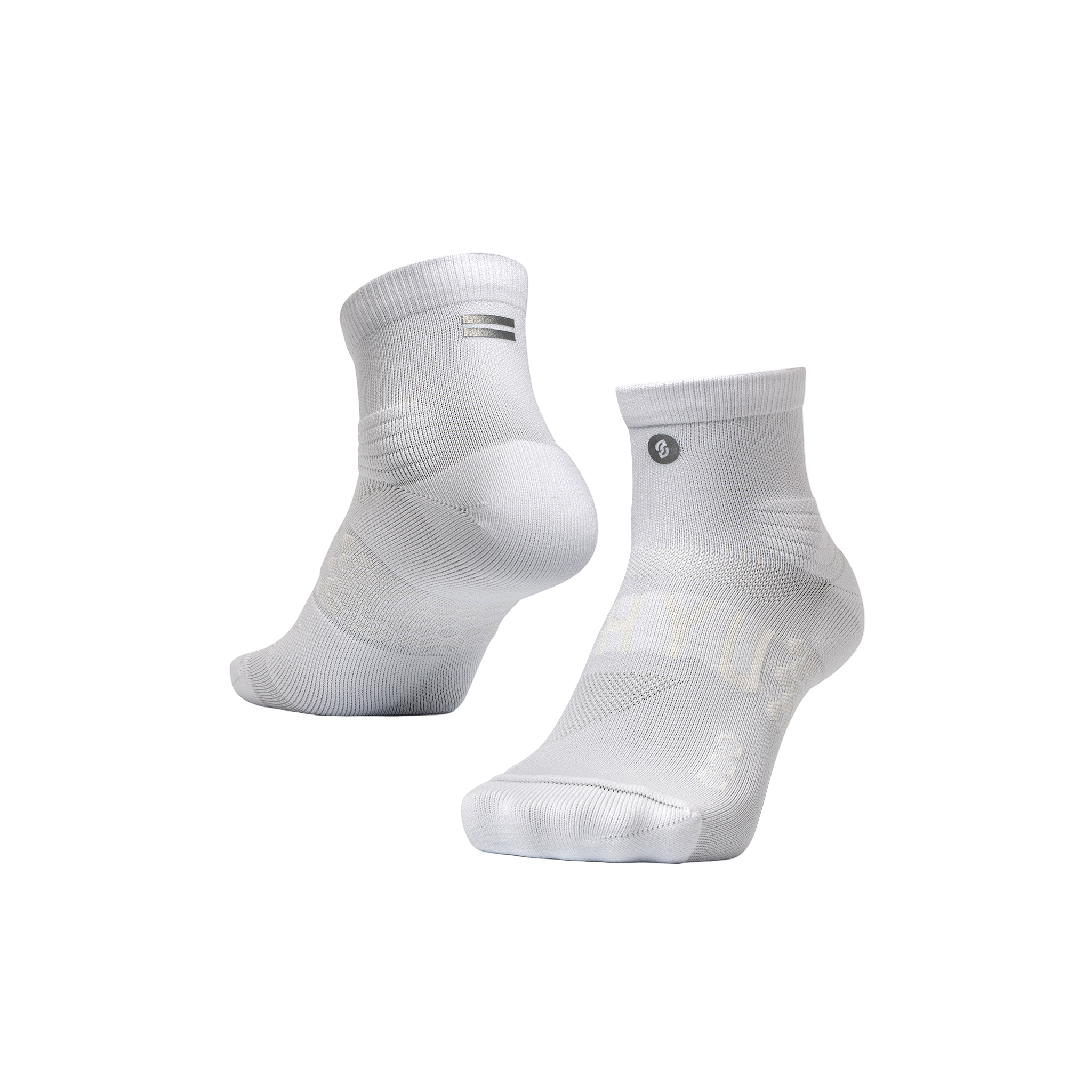 SHYU Racing Quarter Crew Socks - White/White/White