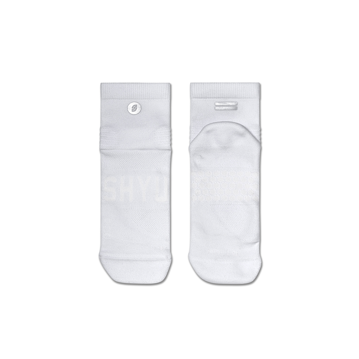 SHYU Racing Quarter Crew Socks - White/White/White