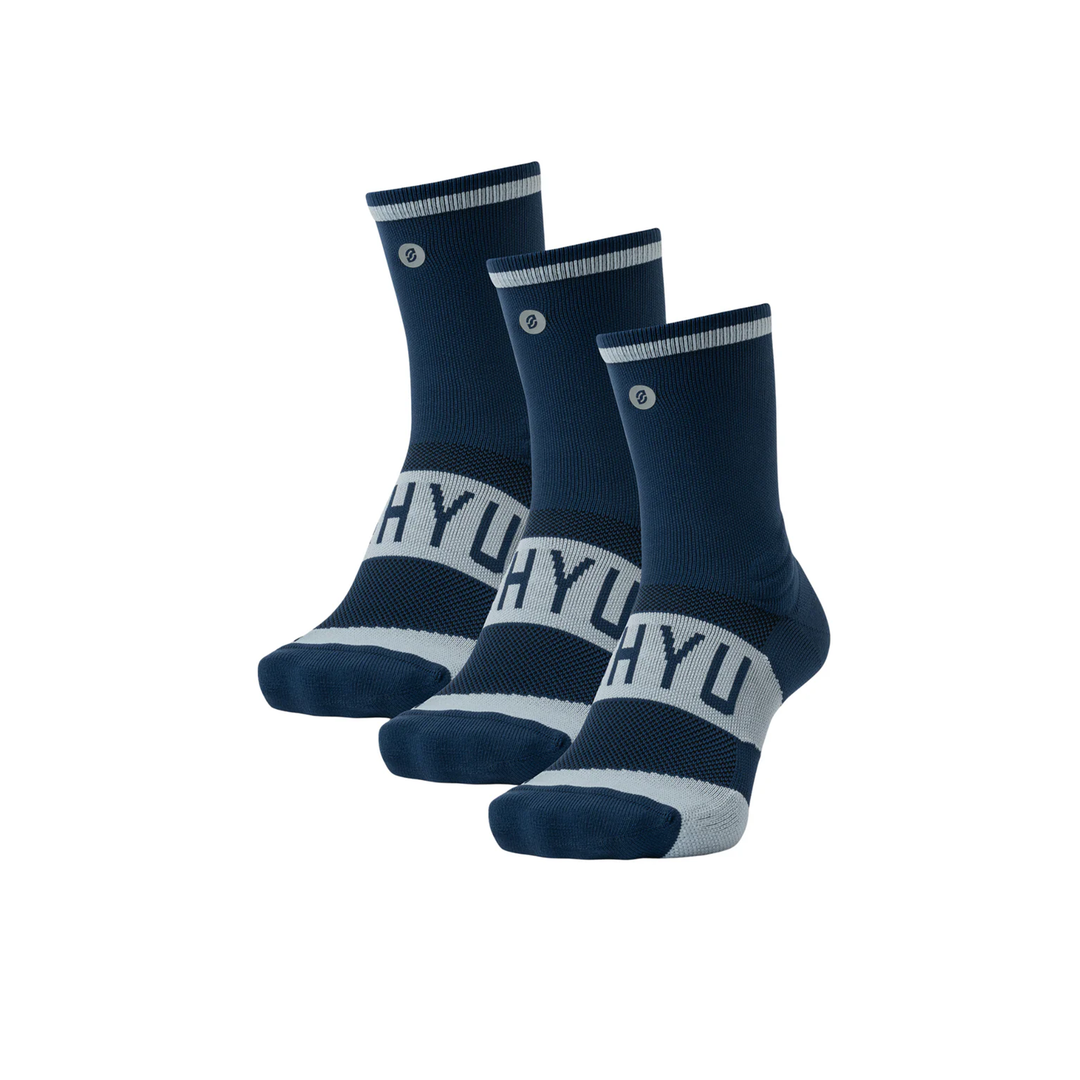 SHYU Training v2.0 Half Crew Socken – Marineblau, 3 Stück