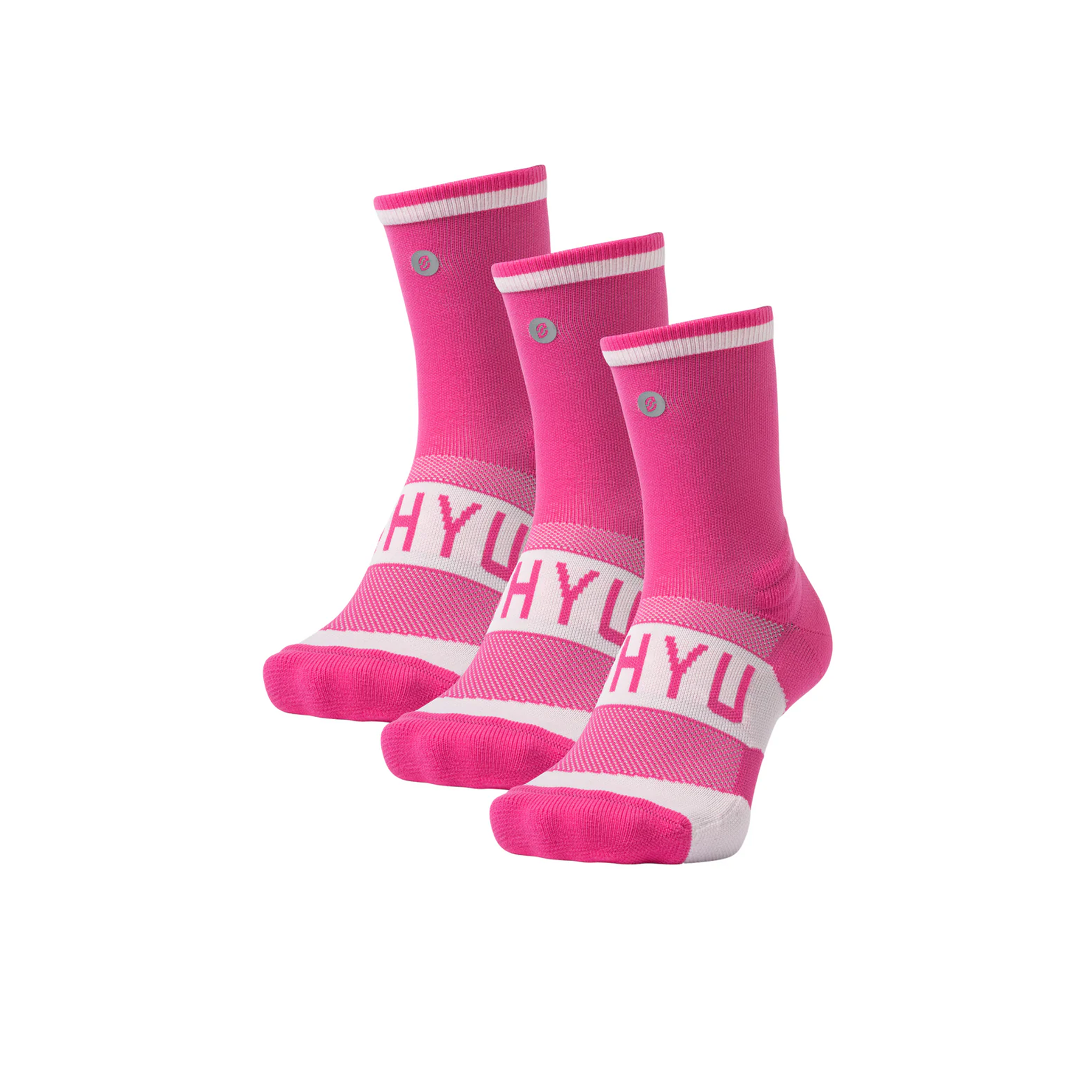 SHYU Training v2.0 Half Crew Socks - Pink 3pk
