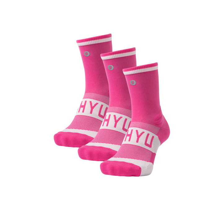 SHYU Training v2.0 Half Crew Chaussettes - Rose 3pk