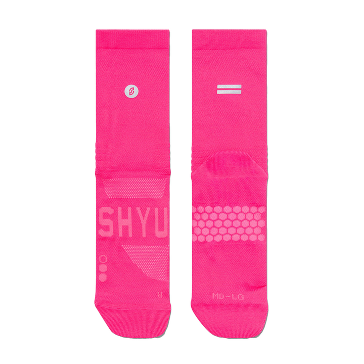 SHYU Racing Half Crew Socks - Pink/Pink/Pink