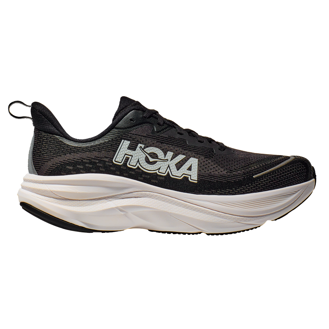 Hoka Mens Skyflow Wide 2E Width Black White Neutral