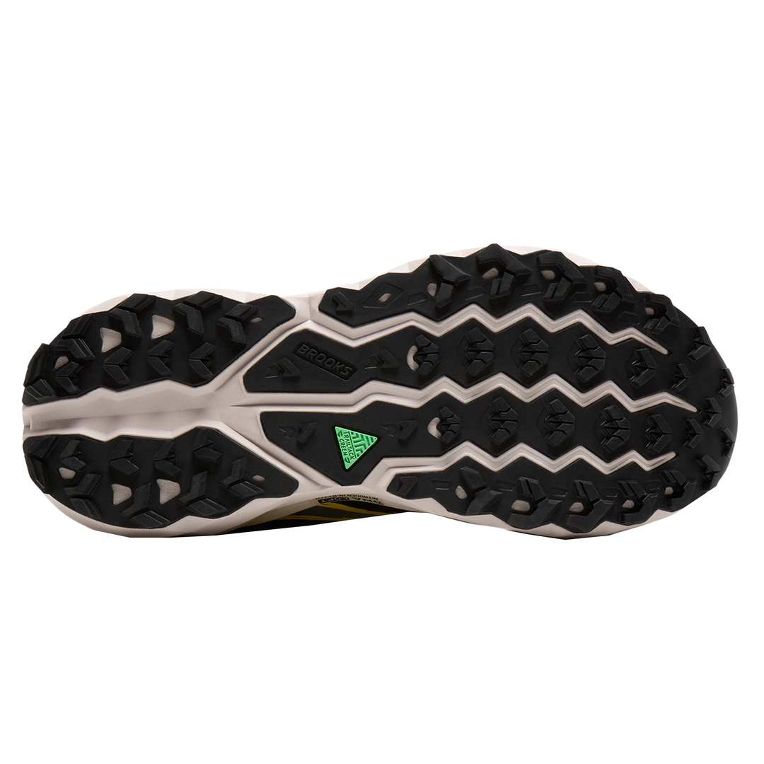Brooks Mens Cascadia 19 - Black/Yellow/Chateau - Trail - SS26