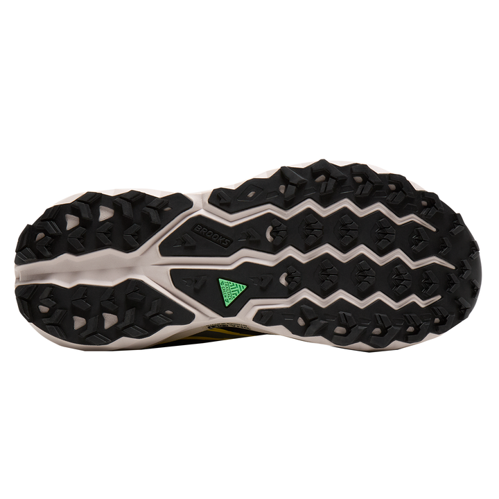 Brooks Mens Cascadia 19 - Black/Yellow/Chateau - Trail - SS26