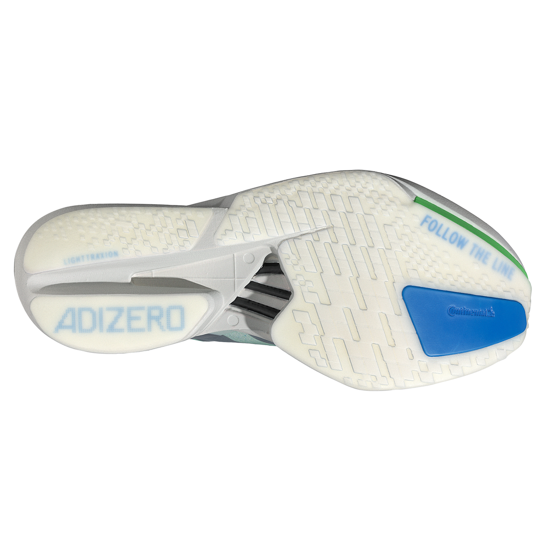 Adidas Mens Adizero Adios Pro 4 - Hi-Res Aqua/Iron Metallic/Grey One - Neutral - SS26