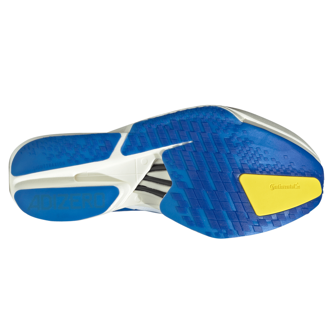 Adidas Mens Adizero Adios Pro 4 - Footwear White/Blue/Yellow - Neutral - SS26