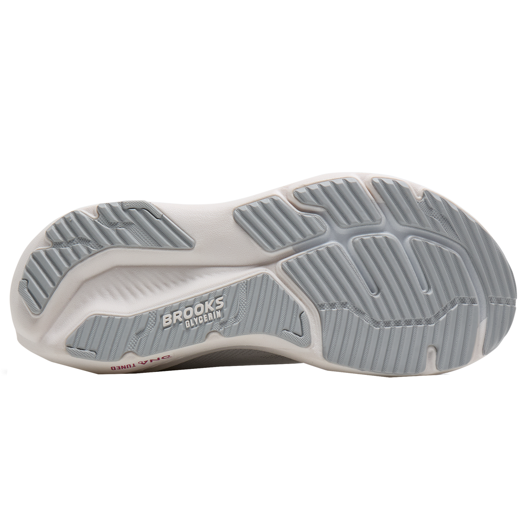 Brooks Womens Glycerin 23 - White/Harbor Mist/Metallic - Neutral - SS26