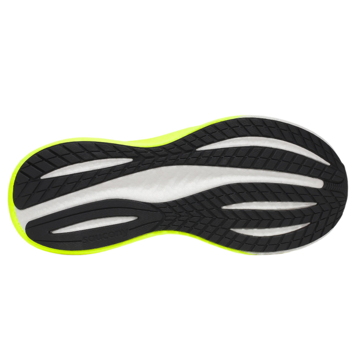 Saucony Mens Triumph 22 - White/Citron - Neutral - SS25