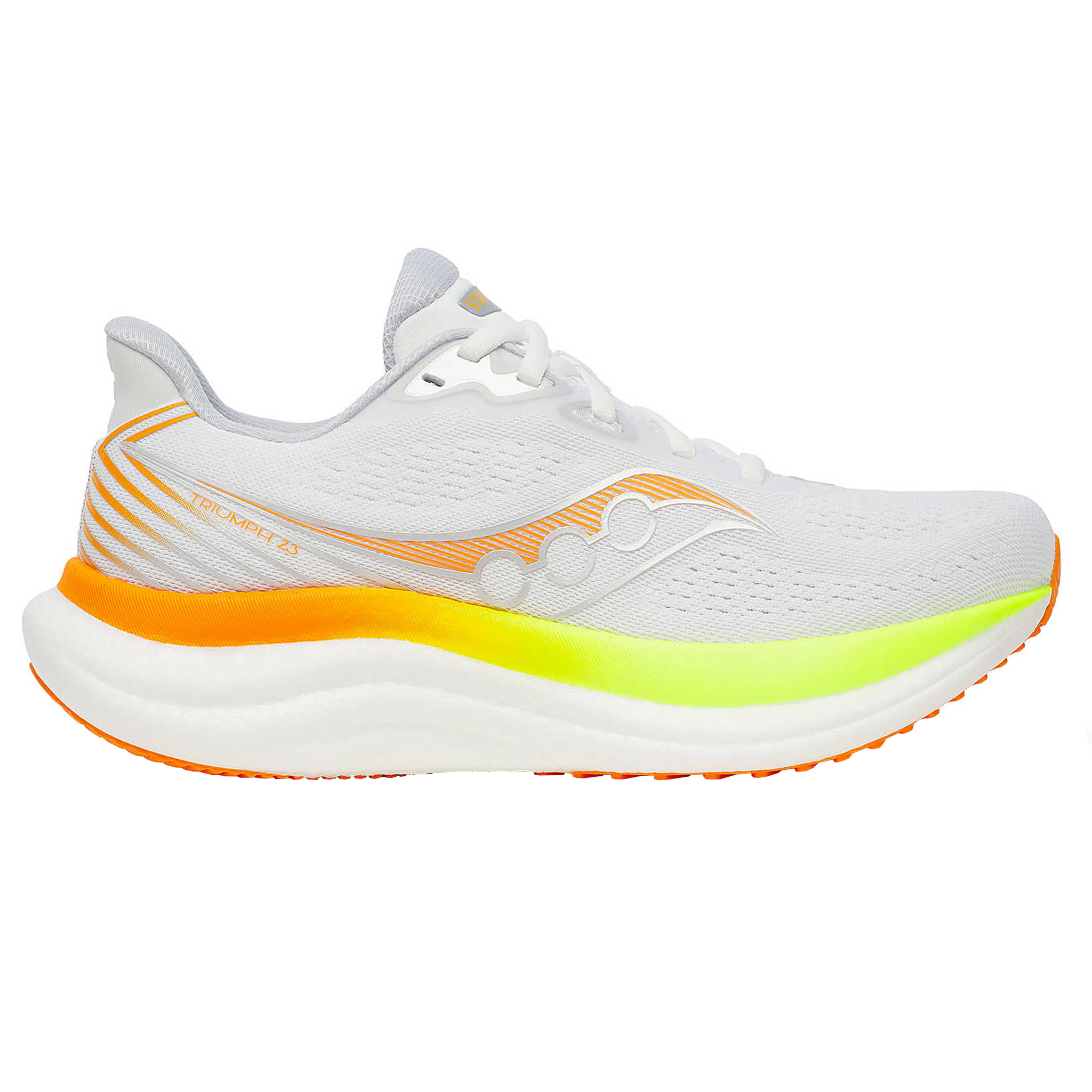 Saucony Femme Triumph 23 - Blanc/Citron - Neutre - AW25