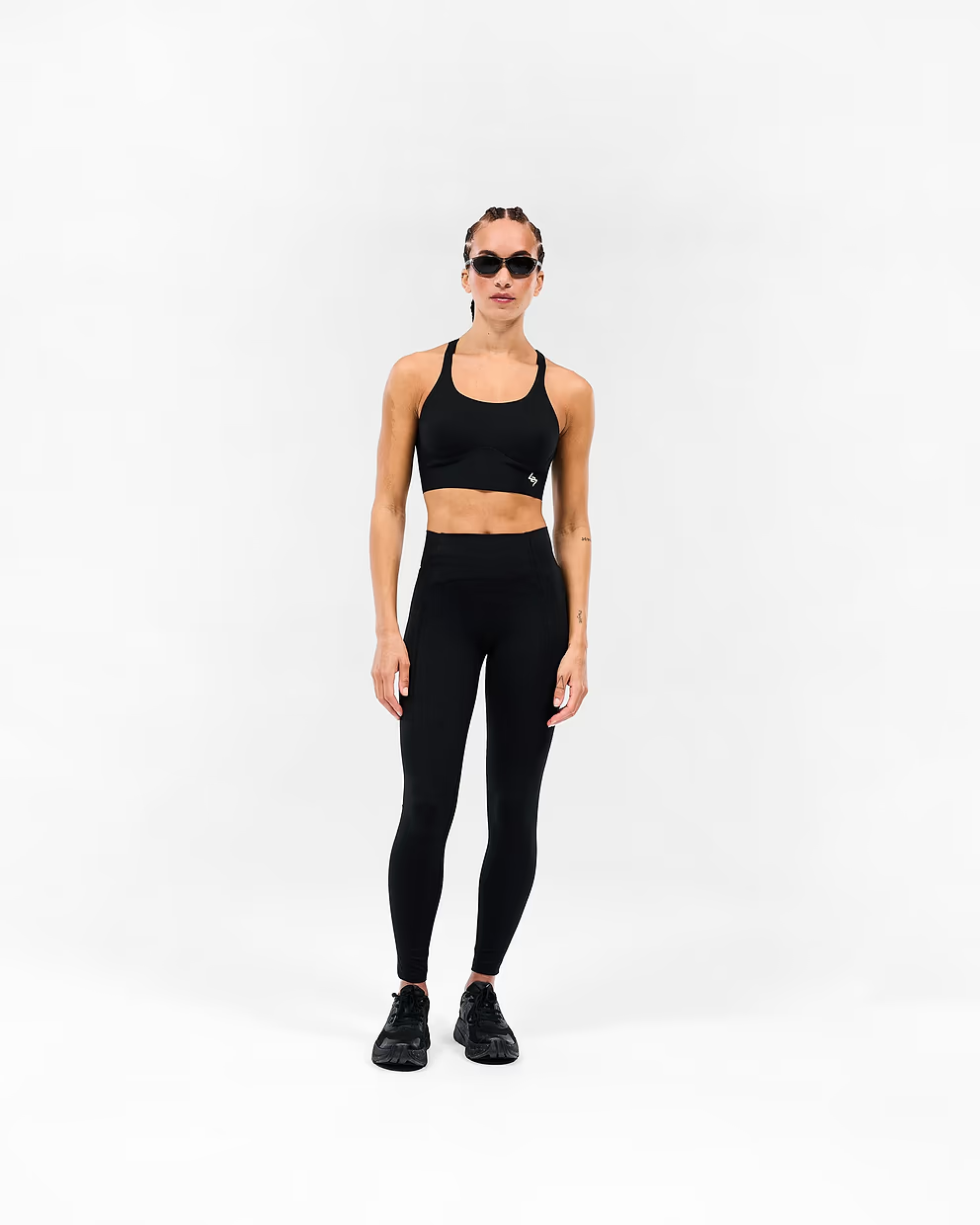 247 Represent Womens Mid Impact Sports Bra - Black - AW26