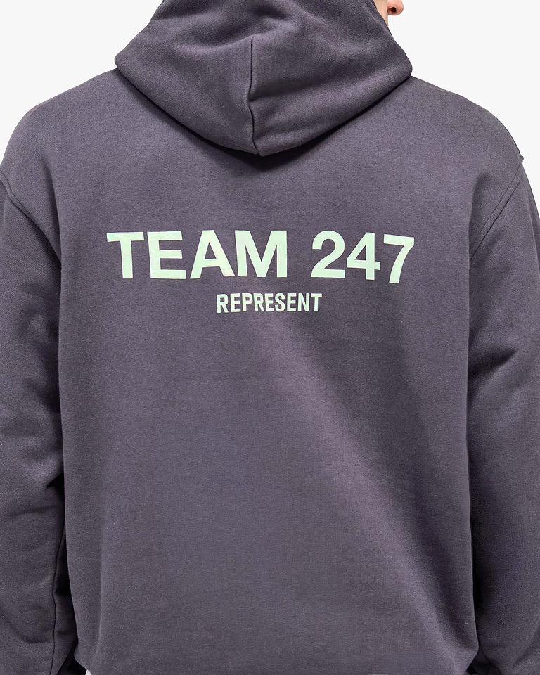 247 Represent Mens Team 247 Oversized Hoodie - Graphene - AW26