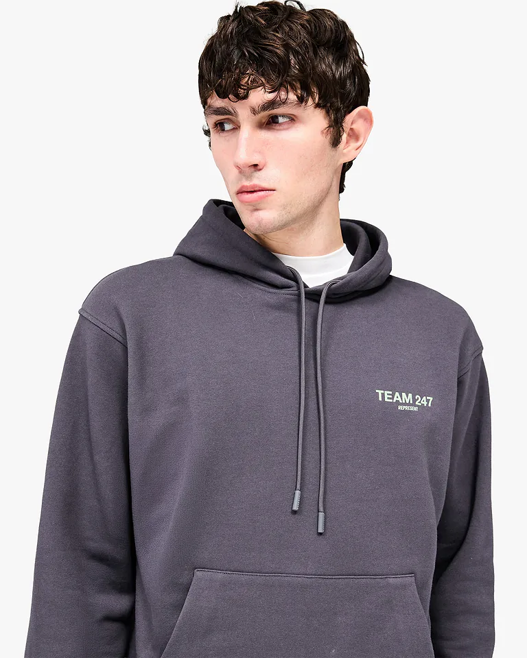 247 Represent Mens Team 247 Oversized Hoodie - Graphene - AW26