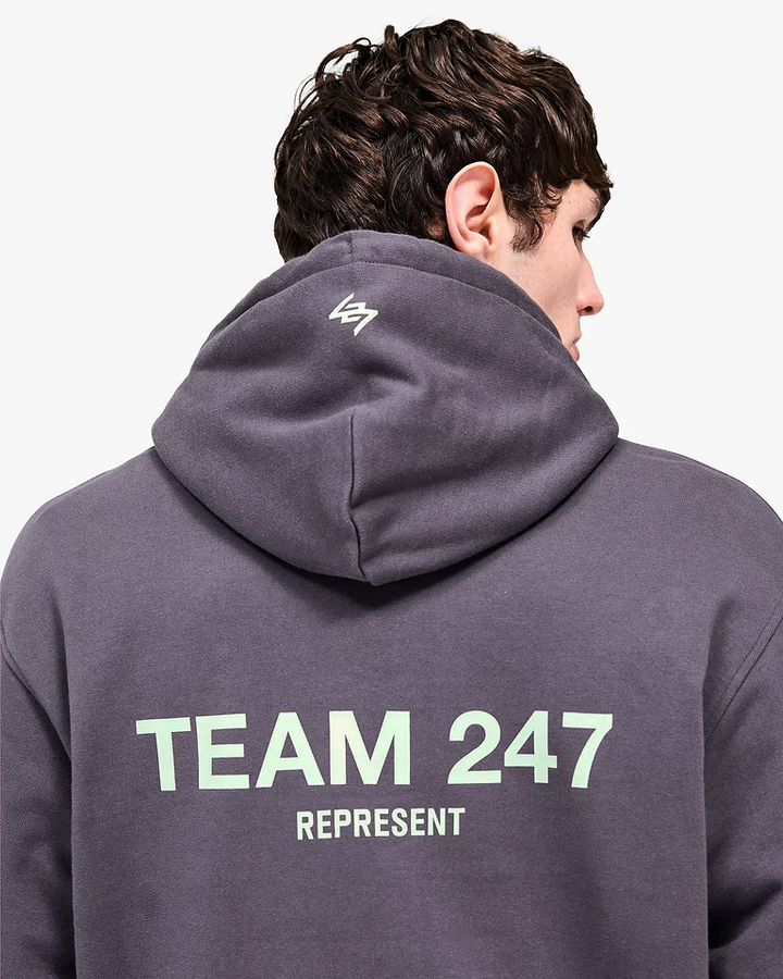 247 Represent Mens Team 247 Oversized Hoodie - Graphene - AW26