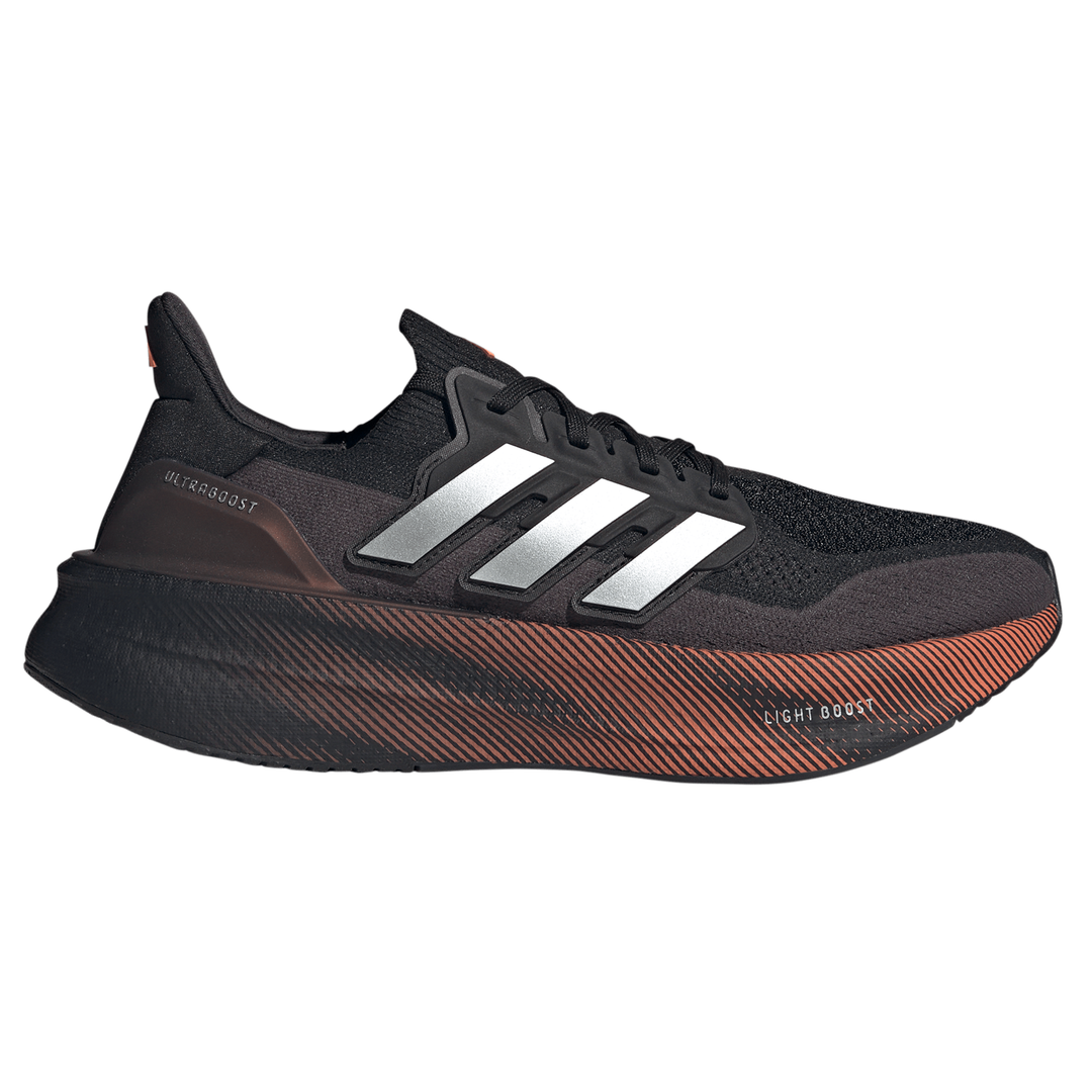 Adidas Mens Ultra Boost 5 - Core Black/Silver Metallic/Lucid Orange Run North West Adidas Mens Ultra Boost 5 - Core Black/Silver Metallic/Lucid Orange Run North West