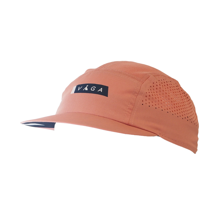 Vaga Feather Racing Cap - Peach/Navy Blue