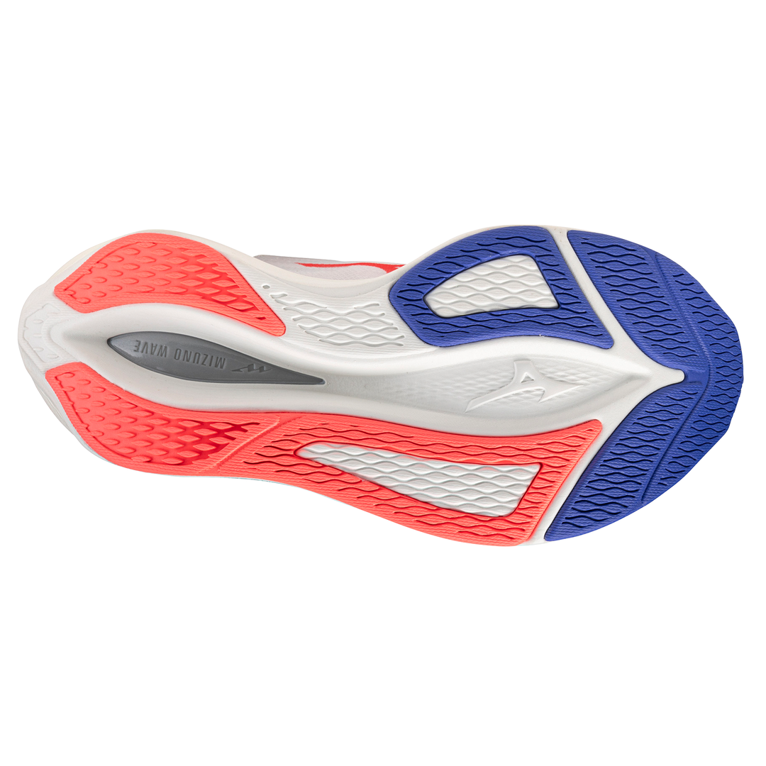 Mizuno Womens Wave Rebellion Flash - White/Striking Coral/Iris Bloom - Neutral - AW25