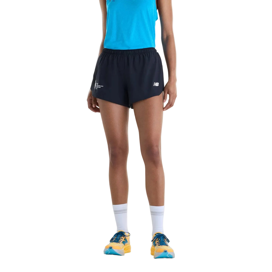 New Balance Womens NYC Marathon RC Essentials Short 3" - Black - AW26