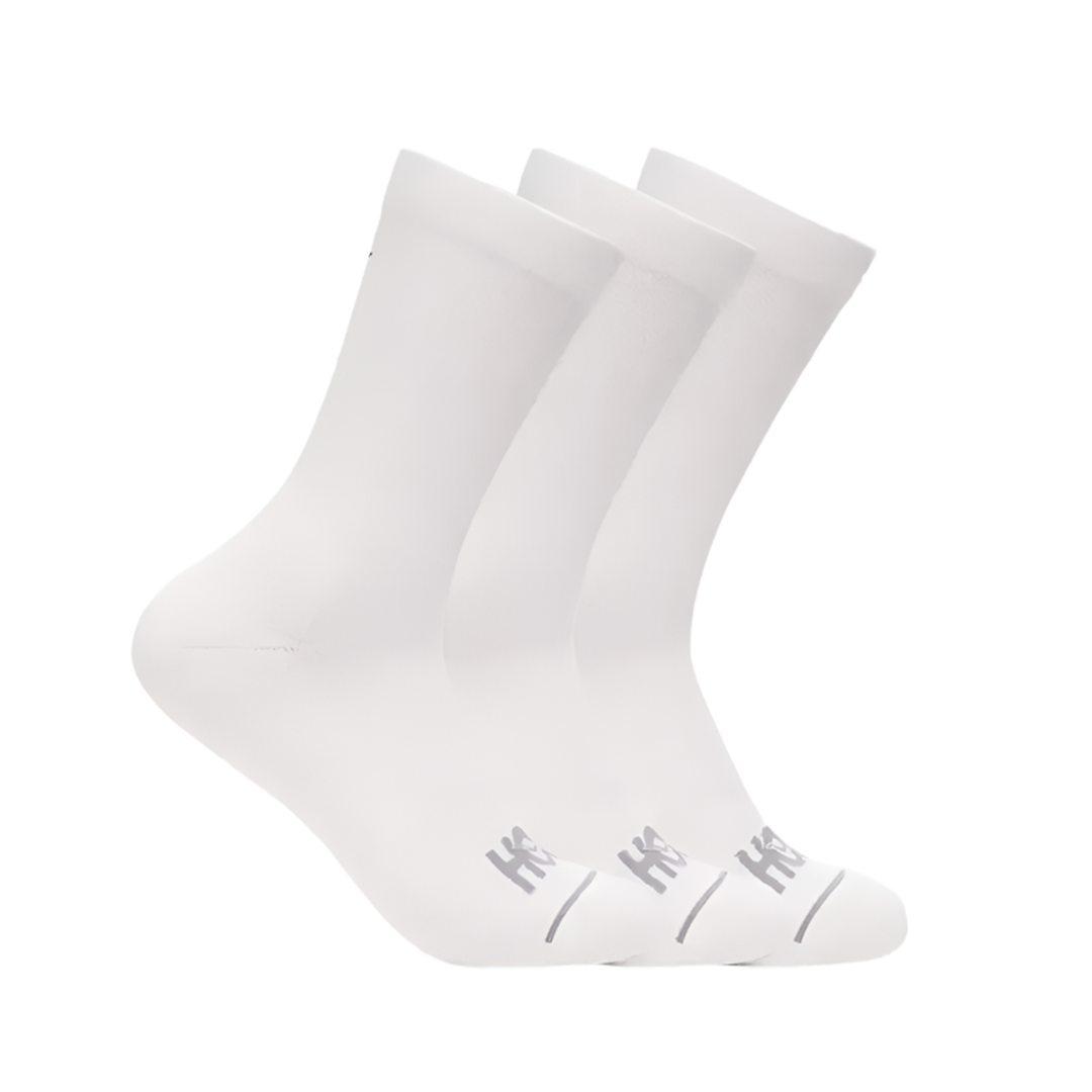 Hoka Unisex Crew Run Sock 3-Pack - White/White/White