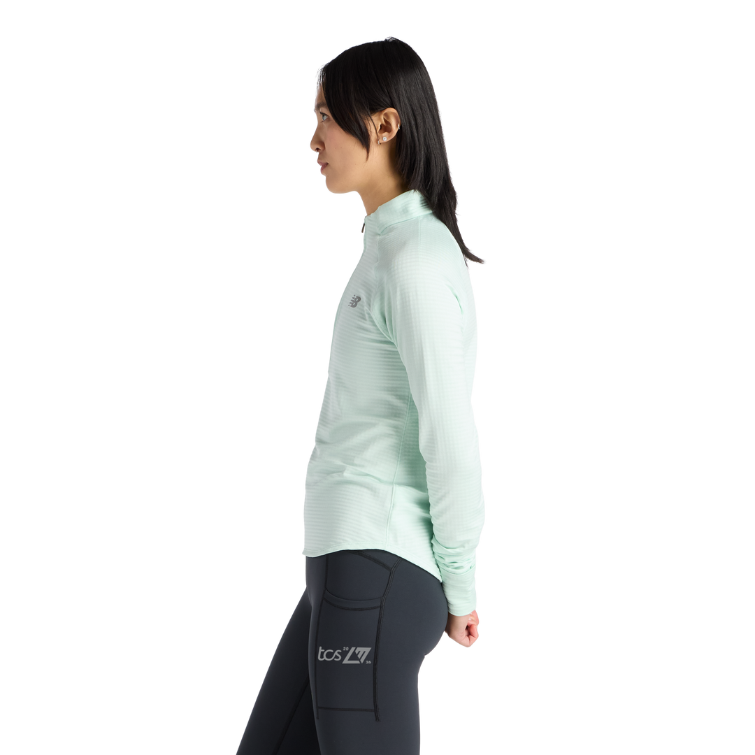 New Balance Damen London Edition RC Essential Heat Grid Half Zip – Cosmic Jade – SS26