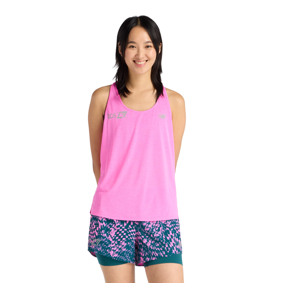 New Balance Womens London Edition RC Essential Tank - Pink Heat