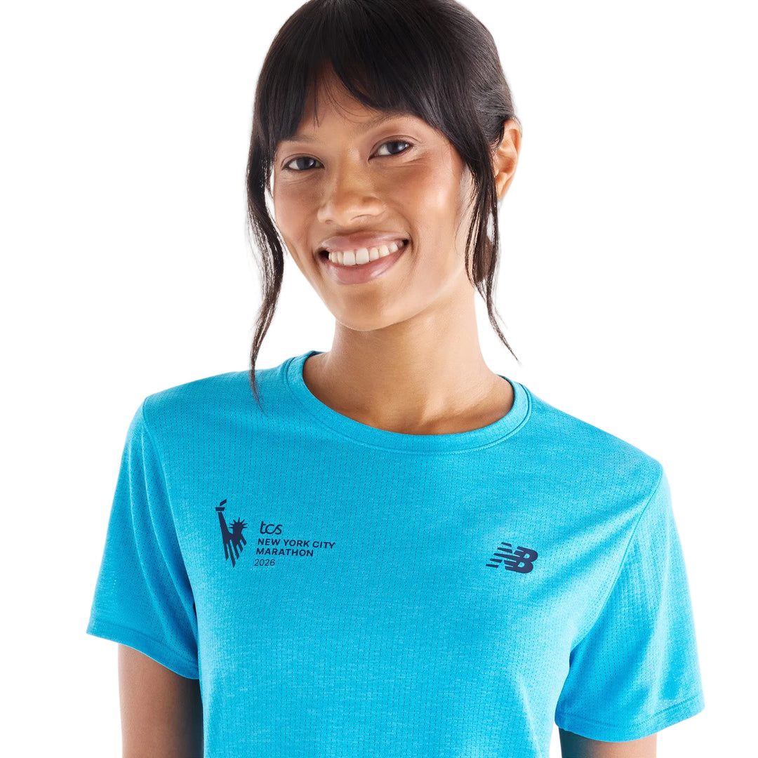 New Balance Womens NYC Marathon Athletics T-Shirt - Altitude - AW26