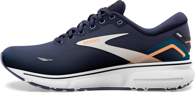 Brooks Mens Ghost 15 - Peacoat/Blue/Orange Pop - Neutral