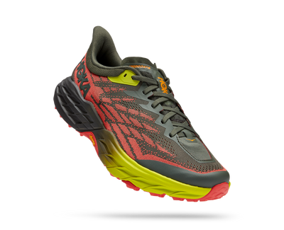 Hoka Mens Speedgoat 5 - Thyme/Fiesta - Trail