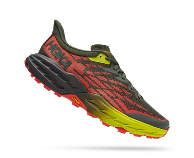 Hoka Mens Speedgoat 5 - Thyme/Fiesta - Trail