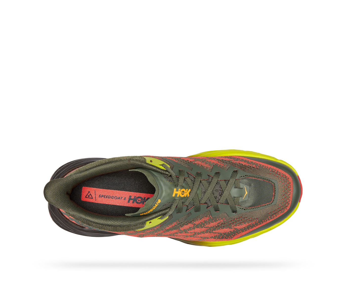 Hoka Mens Speedgoat 5 - Thyme/Fiesta - Trail