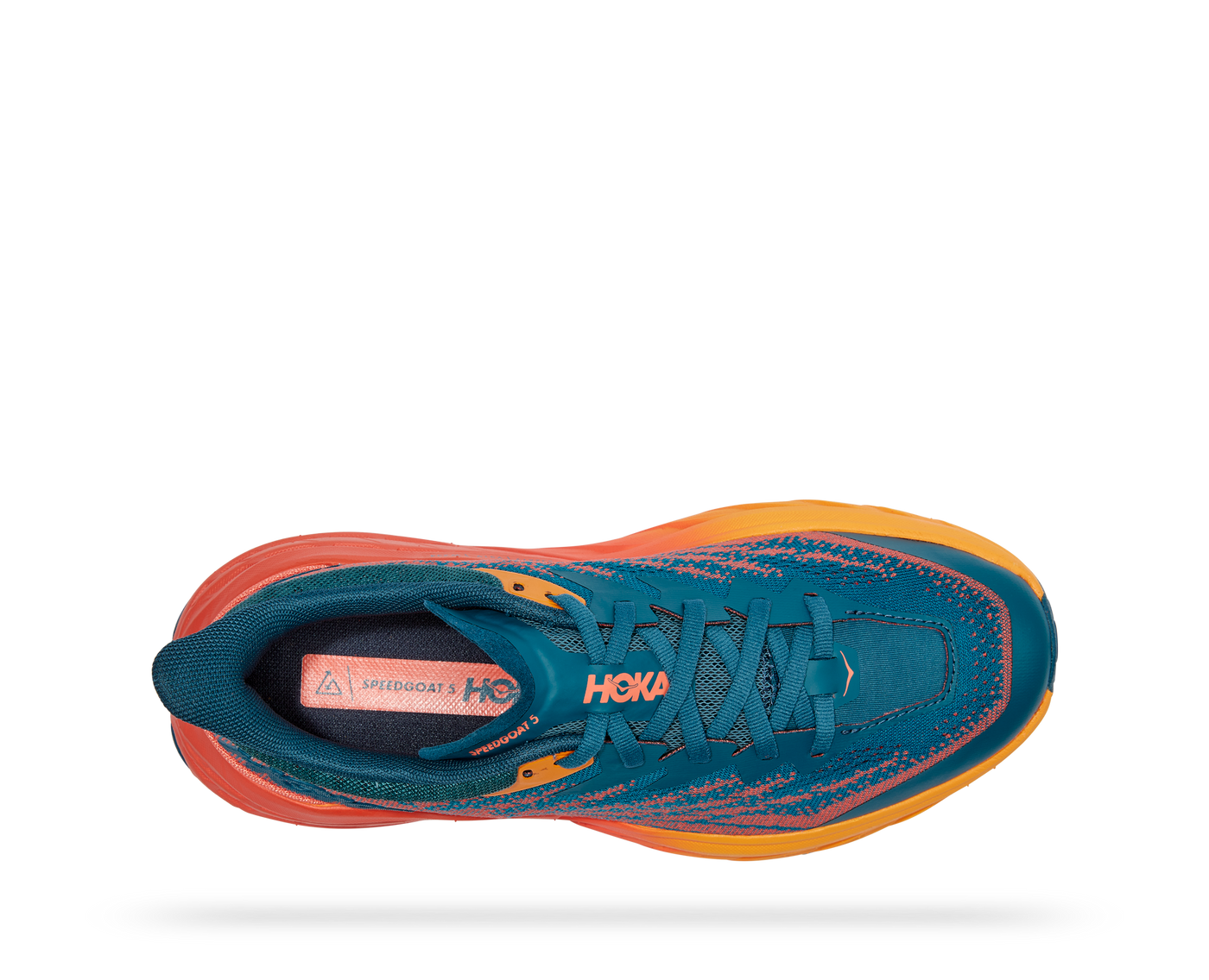 Hoka Womens Speedgoat 5 Wide - D Width - Blue Coral/Camellia - Trail