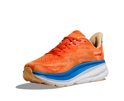 Hoka Mens Clifton 9 - Vibrant Orange/Impala - Neutral