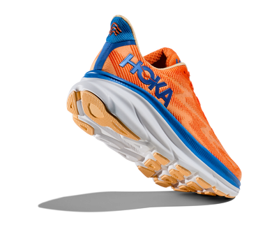 Hoka Mens Clifton 9 - Vibrant Orange/Impala - Neutral