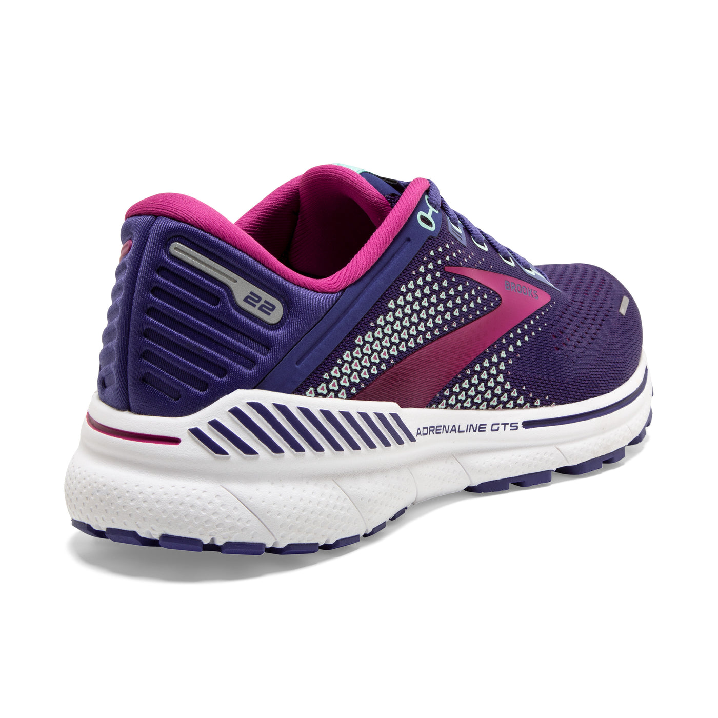 Brooks Womens Adrenaline GTS 22 - Navy/Yucca/Pink - Stability