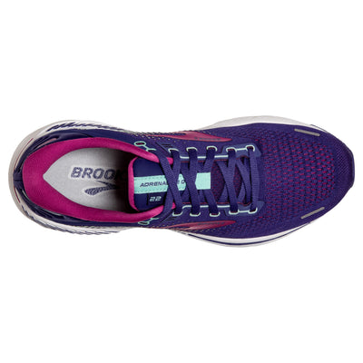 Brooks Womens Adrenaline GTS 22 -  Navy/Yucca/Pink - Stability