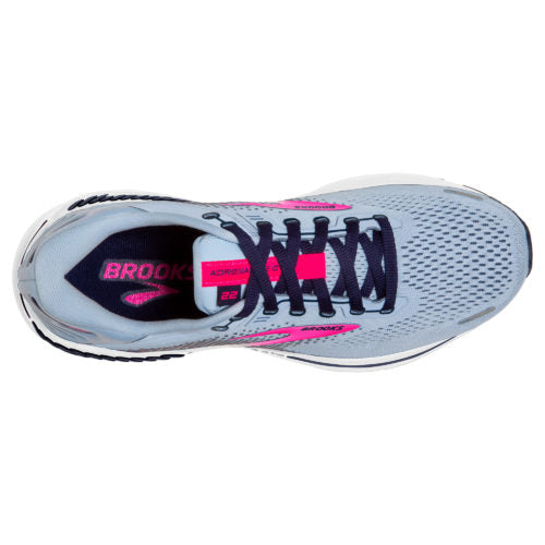 Brooks Womens Adrenaline GTS 22 - Kentucky Blue/Peacoat/Pink - Stability