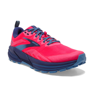 Brooks Womens Cascadia 16 - Pink/Flambe/Cobalt - Trail