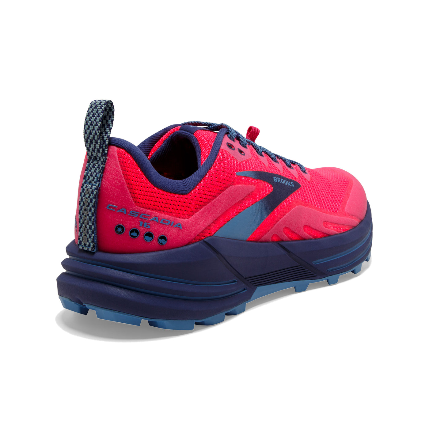 Brooks Womens Cascadia 16 - Pink/Flambe/Cobalt - Trail