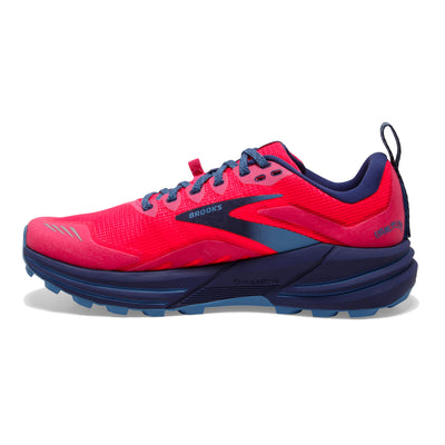 Brooks Womens Cascadia 16 - Pink/Flambe/Cobalt - Trail
