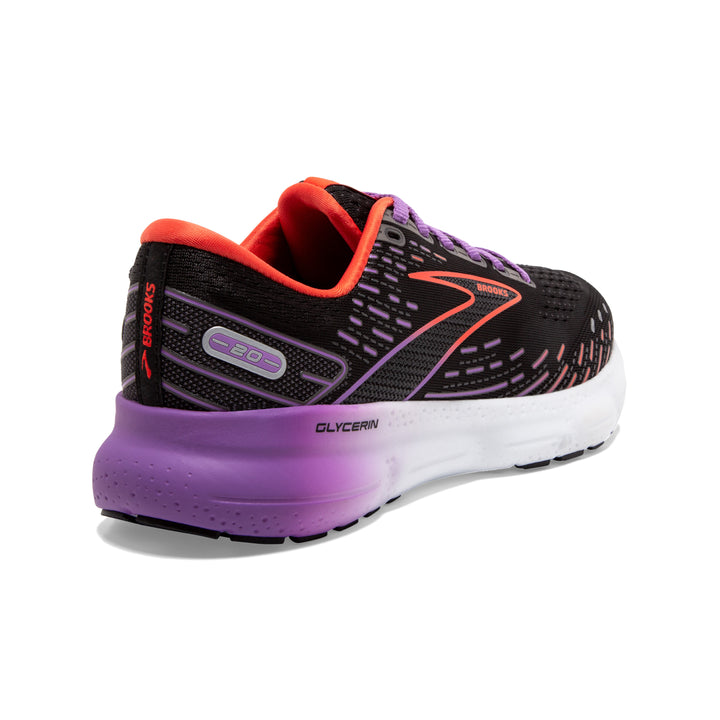 Brooks Womens Glycerin 20 - Black/Bellflower/Fiesta - Neutral