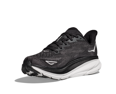 Hoka Womens Clifton 9 - Black/White - Neutral