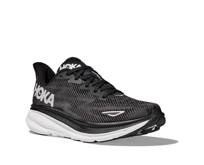 Hoka Womens Clifton 9 - Black/White - Neutral