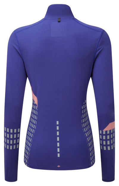 RonHill Womens Tech Afterhours 1/2 Zip Tee - Indigo/Blush/Reflect