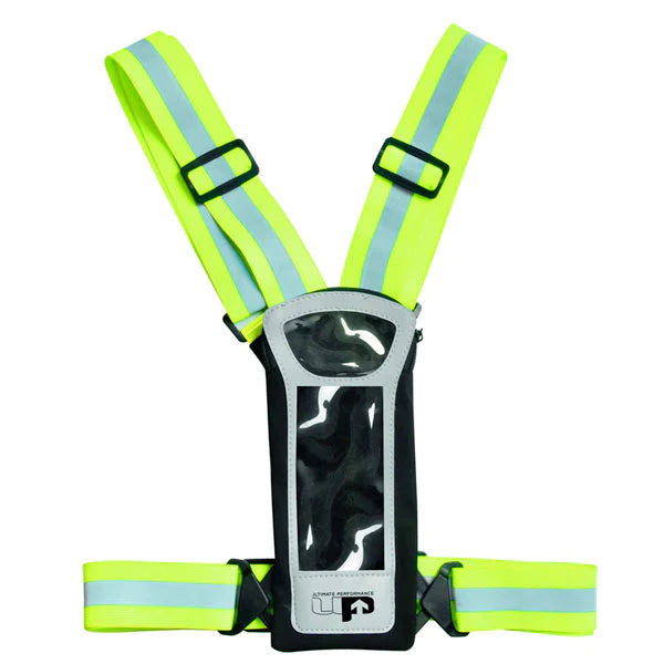 Ultimate Performance Stile Reflective LED Run Vest & Phone Carrier - Fluorescent Yellow