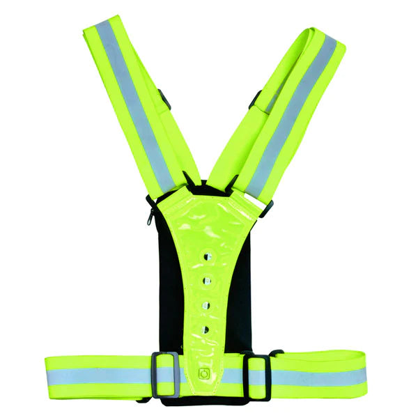 Ultimate Performance Stile Reflective LED Run Vest & Phone Carrier - Fluorescent Yellow